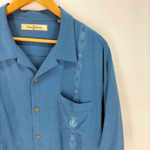 トミーバハマ Tommy Bahama シルク100 オープンカラー 開襟 シャツ メンズ import:XL