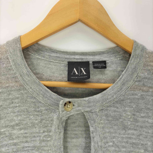 アルマーニエクスチェンジ ARMANI EXCHANGE 00S スキッパー ヘンリーネック セーター リネン コットン ニット レディース import:S