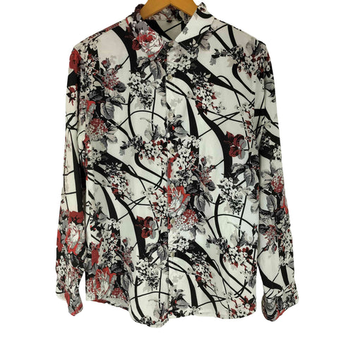 花 総柄 長袖シャツ メンズ import:M