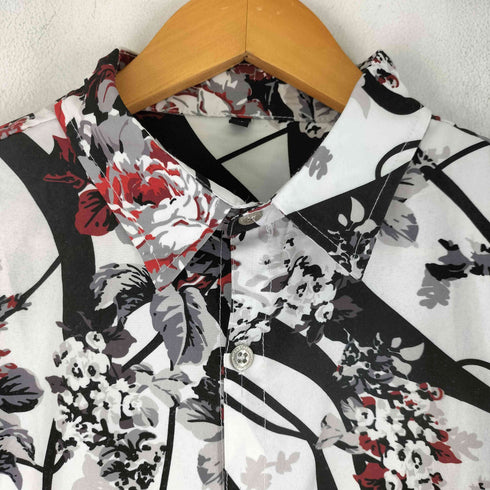 花 総柄 長袖シャツ メンズ import:M