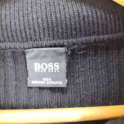 ボスヒューゴボス BOSS HUGO BOSS レースアップ ロングスリーブ ニットポロ メンズ