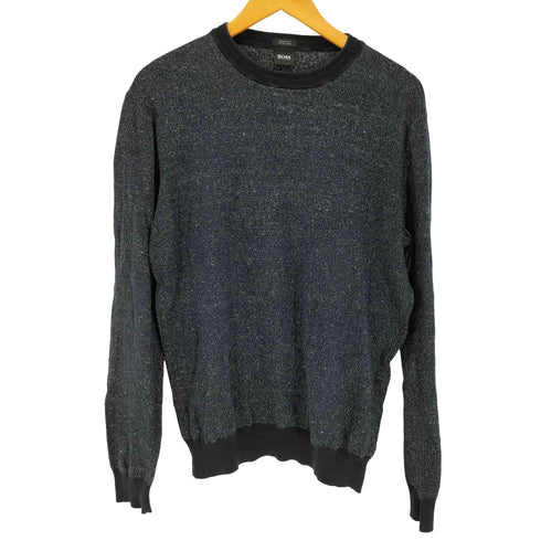 ボスヒューゴボス BOSS HUGO BOSS コットン×リネン クルーネックセーター メンズ import:L