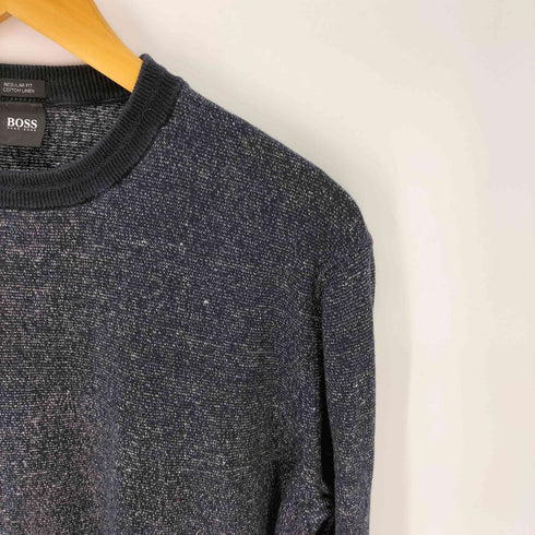 ボスヒューゴボス BOSS HUGO BOSS コットン×リネン クルーネックセーター メンズ import:L
