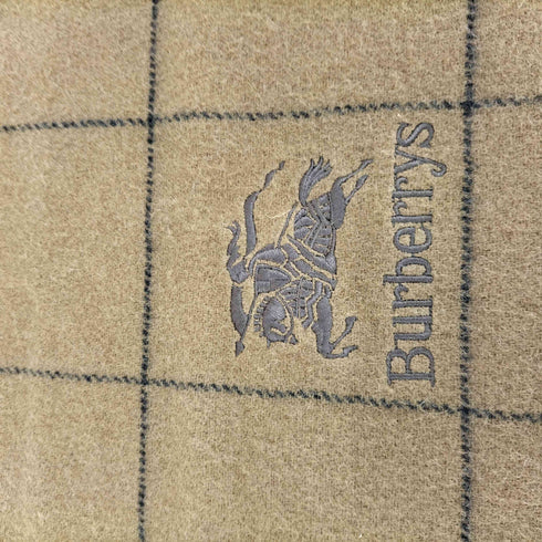 バーバリーズ BURBERRYS ロゴ刺繍 チェック柄 ウールブランケット レディース