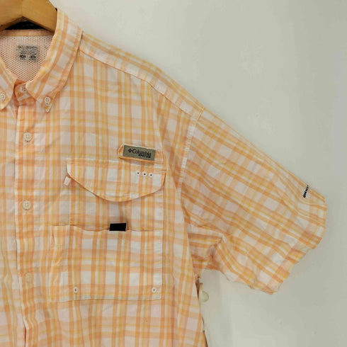 コロンビア Columbia PFG SUPER BONEHEAD チェック柄 半袖フィッシングシャツ メンズ import:L