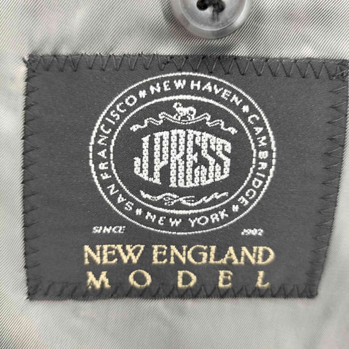 ジェイプレス J.PRESS 千鳥格子 背抜き シングルブレスト テーラード スラックス ウール 2ピース セットアップ メンズ YA5