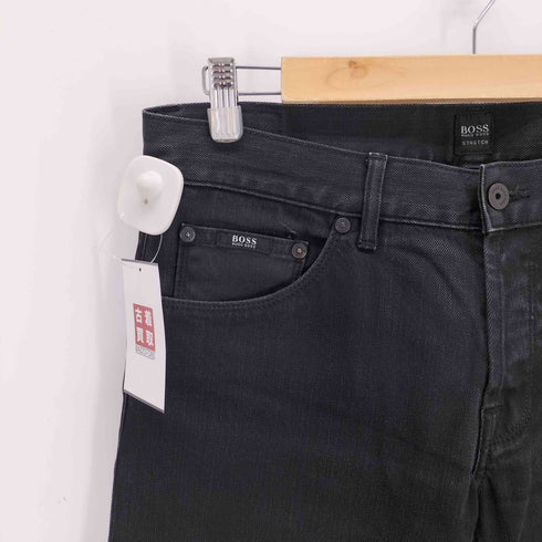 ボスヒューゴボス BOSS HUGO BOSS ストレッチブラックデニムパンツ メンズ 33/34