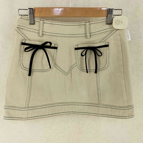 アンドマリー AND MARY Back ribbon mini skirt バックリボンミニスカート レディース M