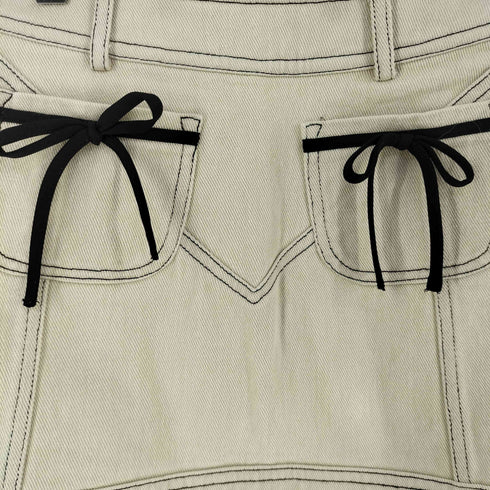 アンドマリー AND MARY Back ribbon mini skirt バックリボンミニスカート レディース M