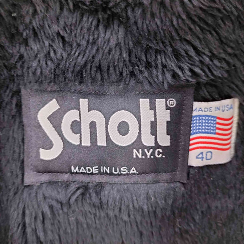 ショット Schott USA製 AT101 ライナー付き シングルライダース ジャケット メンズ US:40