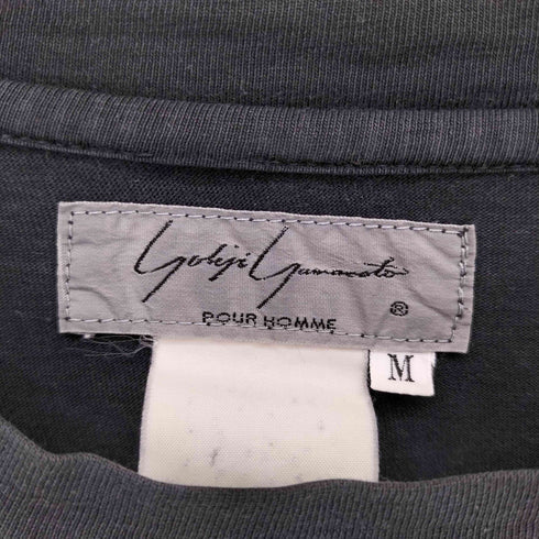 ヨウジヤマモトプールオム Yohji Yamamoto POUR HOMME 90s 丸文字タグ クルーネック 長袖Tシャツ メンズ