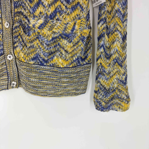 ミッソーニ MISSONI 総柄 透かし編み レーヨンニットカーディガン レディース 40