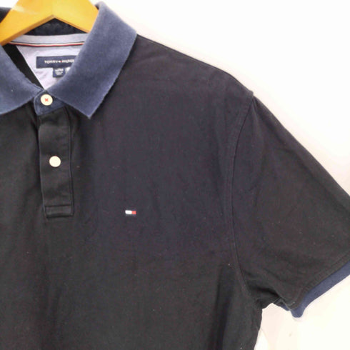 トミーヒルフィガー TOMMY HILFIGER ロゴ刺繍 半袖 ポロシャツ メンズ import:XL