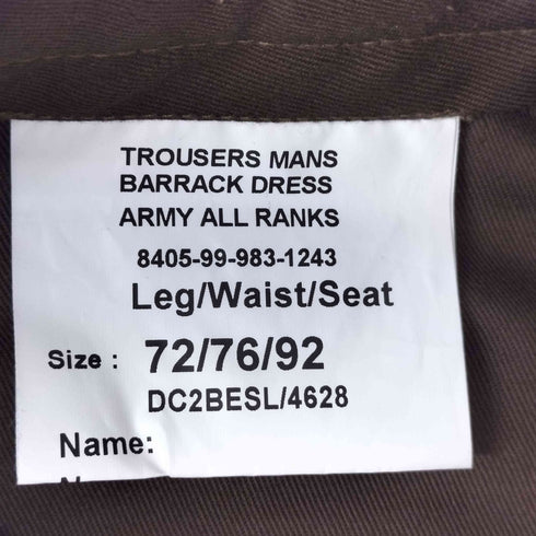 ブリティッシュアーミー BRITISH ARMY Barrack Trousers バラック ドレスパンツ メンズ 72/76/92