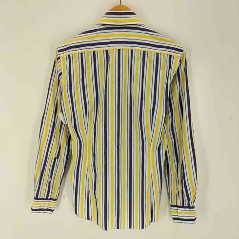 オリアン ORIAN Slim Fit マルチボーダー 長袖シャツ メンズ S