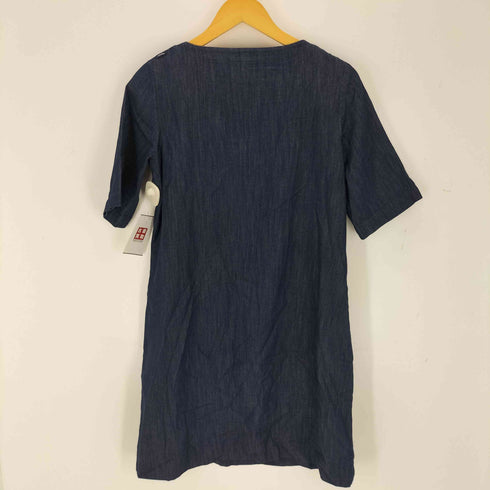 エスマックスマーラ S Max Mara ビジュー装飾 半袖 デニム チュニック レディース