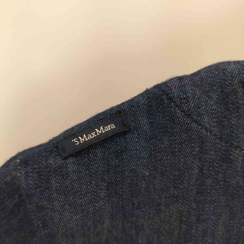 エスマックスマーラ S Max Mara ビジュー装飾 半袖 デニム チュニック レディース