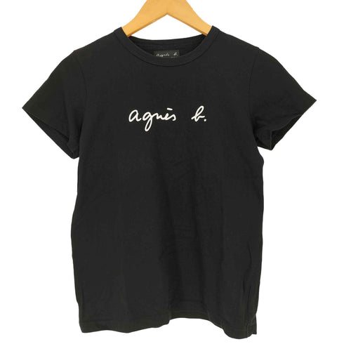 アニエスベー agnes b. PARIS ロゴプリント クルーネックTシャツ レディース JPN:2