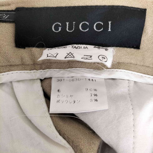 グッチ GUCCI MADE IN ITALY カシミヤ混 ウールスラックス メンズ 44