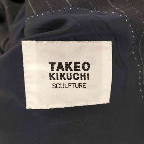タケオキクチ TAKEO KIKUCHI sculpture ピークドラペル ダブルブレスト ストライプ 2ピース セットアップ メンズ B3