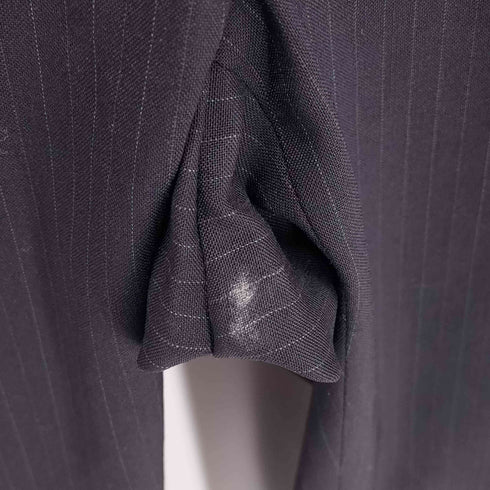 プラダ PRADA MADE IN ITALY ビジュー装飾 ストライプスラックス レディース 38