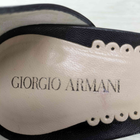 ジョルジオアルマーニ Giorgio Armani MADE IN ITALY ポインテッドトゥ レザー ヒールパンプス レディース 34 1/2