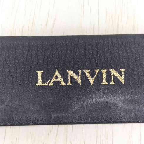 ランバン LANVIN ロゴ レザー バックル ベルト メンズ