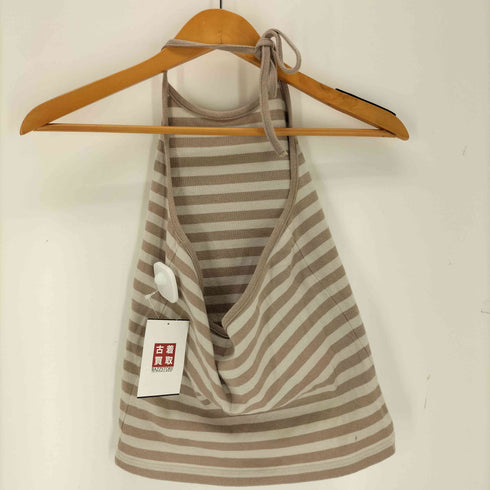 アニエスベー agnes b. PARIS ホルターネック ボーダー カットソー レディース
