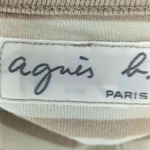 アニエスベー agnes b. PARIS ホルターネック ボーダー カットソー レディース