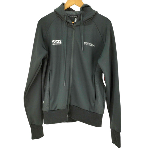 エスワイサーティトゥー SY32 by SWEET YEARS DOUBLE KNIT EMBOSS LOGO ZIP HOODIE / ジップアップ フーディー メンズ JPN:M