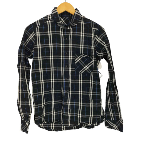 シワ加工 レギュラーカラーチェックシャツ メンズ JPN:M