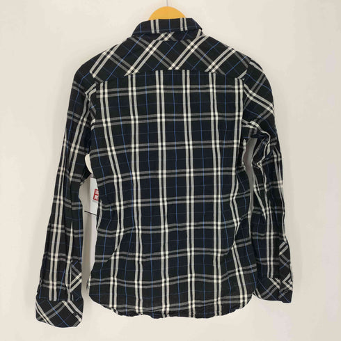 シワ加工 レギュラーカラーチェックシャツ メンズ JPN:M