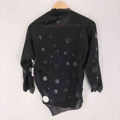ジュンヤワタナベコムデギャルソン JUNYA WATANABE COMME des GARCONS 26SS ドットプリントアシンメトリーカーディガン レディース S