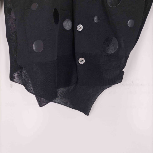 ジュンヤワタナベコムデギャルソン JUNYA WATANABE COMME des GARCONS 26SS ドットプリントアシンメトリーカーディガン レディース S