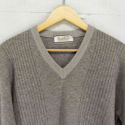 カシミヤ CASHMERE CASHMERE カシミヤ混 Vネック 長袖 ニット レディース L