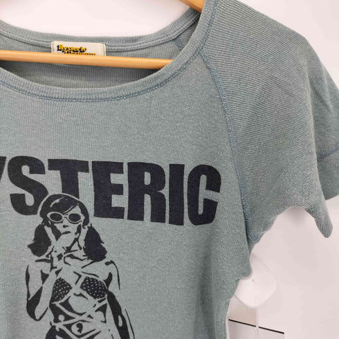 ヒステリックグラマー HYSTERIC GLAMOUR 90-00s フロントロゴイラスト クルーネック半袖Tシャツ Y2K レディース FREE