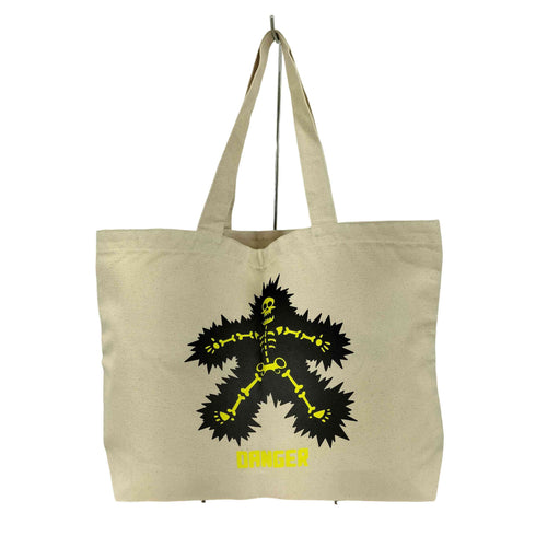 HI GHOST DANGER TOTE BAG スカルプリント トートバッグ メンズ