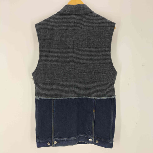 サブレーションズ SUBLATIONS DENIM DOCKING TAILORED VEST デニムドッキング テーラードベスト メンズ 2