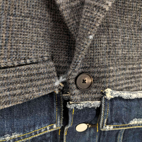 サブレーションズ SUBLATIONS DENIM DOCKING TAILORED VEST デニムドッキング テーラードベスト メンズ 2