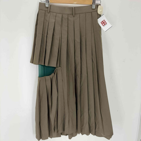サカイ Sacai 22AW SUITING×CHIFFON LAYERED PLEATS SKIRT ス―チング シフォン レイヤード プリーツスカート レディース 2