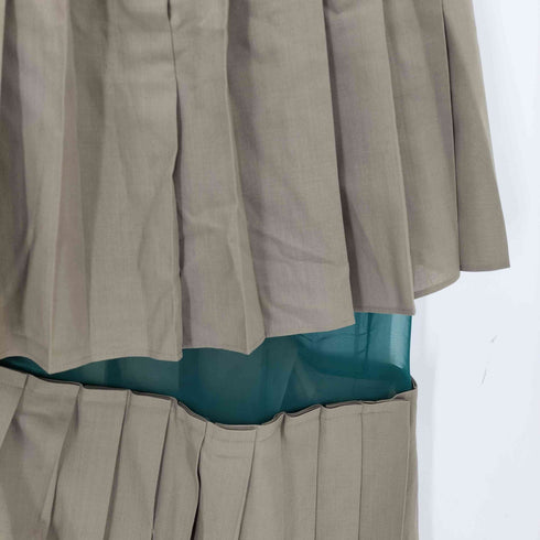 サカイ Sacai 22AW SUITING×CHIFFON LAYERED PLEATS SKIRT ス―チング シフォン レイヤード プリーツスカート レディース 2