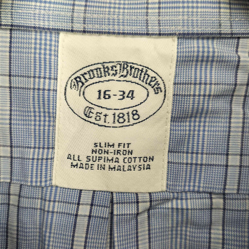 ブルックスブラザーズ BROOKS BROTHERS SLIM FIT チェック ロングスリーブ シャツ メンズ 16