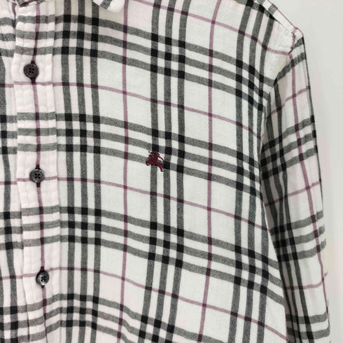 バーバリーブラックレーベル BURBERRY BLACK LABEL Nova Check Dress Shirt ホースロゴ刺繍 ノバチェック L/S フランネル ドレス シャツ メンズ 2