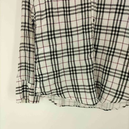 バーバリーブラックレーベル BURBERRY BLACK LABEL Nova Check Dress Shirt ホースロゴ刺繍 ノバチェック L/S フランネル ドレス シャツ メンズ 2