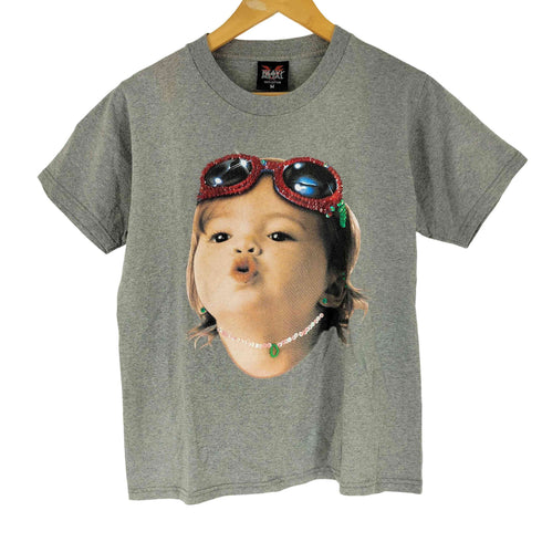 HEAVY METAL スパンコール装飾 ベイビー グラフィックプリント 半袖 Tシャツ レディース JPN:M