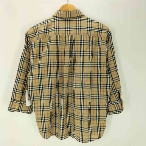 バーバリーズ BURBERRYS 80-90S OLD Nova Check Dress Shirt ホースロゴ刺繍 ノバチェック L/S ドレス シャツ メンズ import:M