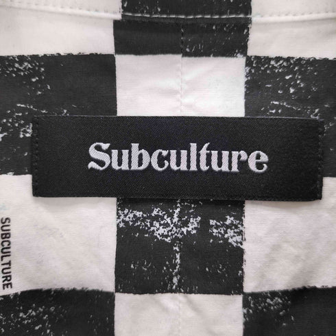 SC subculture サブカルチャー 24SS CHECKERED FLAG SHIRT コットン S/S チェッカード フラッグ 開襟 オープンカラー シャツ メンズ JPN:3