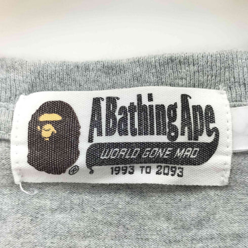 アベイシングエイプ A BATHING APE ユニオンジャック チェックドッキングクルーネック半袖Tシャツ メンズ JPN:S