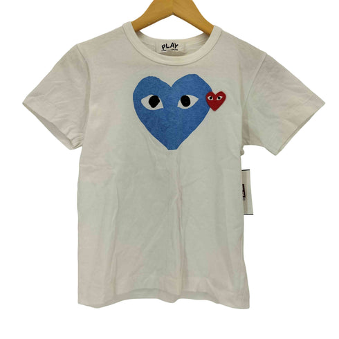 プレイコムデギャルソン PLAY COMME des GARCONS ハートワッペン クルーネック 半袖 Tシャツ レディース M