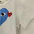 プレイコムデギャルソン PLAY COMME des GARCONS ハートワッペン クルーネック 半袖 Tシャツ レディース M